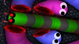 Slitherio 1 BAD SNAKE vs 2 INVASION SNAKES  Epic Slitherio Gameplay [upl. by Olumor759]