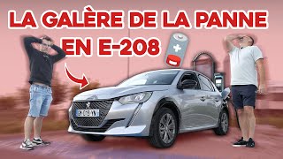 Peugeot e208 électrique jusquoù peuton aller avec 0 de batterie  on a eu chaud [upl. by Aihsem732]