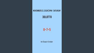 2pm Lotto Results Today November 23 2024 ez2 swertres 2d 3d pcso [upl. by Krista]