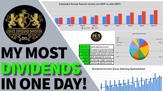 My MOST Dividends EVER in ONE Day [upl. by Hnid]