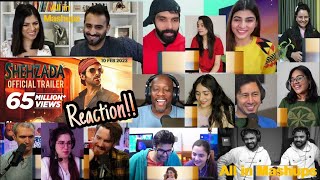 Shehzada Trailer Reaction Mashup  Kartik Aaryan Kriti Sanon  Rohit Dhawan [upl. by Lleon]