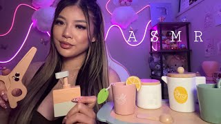 ASMR  Wooden Pampering🧴💄✂️ skincare makeup haircut layered sounds [upl. by Taryne]