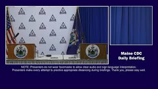 Maine CDC coronavirus press conference May 20 [upl. by Nivrehs]