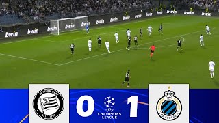 SK Sturm Graz vs Club Brugge KV 01  UEFA Champions League 202425  Match Highlights [upl. by Llerrad966]