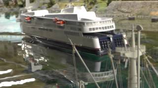 HO scale RC ship to harbour in Miniatur Wunderland Hamburg 17 JAN 2014 [upl. by Llaccm]