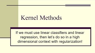 APM 8 Kernel Methods [upl. by Hines]