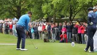 Jamie Redknapp Golf Swing BMW PGA Championship 2013 at Wentworth Golf Club [upl. by Trilbi]