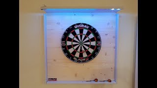 Profi Dartboard Scheibe und Surround selber bauen mit LED Beleuchtung  Winmau Dartboard unter 50€ [upl. by Ailuig]