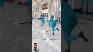 cleaning safa Marwa masjid Al haram Makkaviralvideo trendingshorts shorts shortvideo tranding [upl. by Glaser]