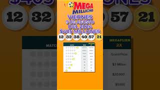 Resultados Mega Millions Viernes 9 de Agosto 2024 Jackpot 405 Millones de dólares megamillions [upl. by Adnohral294]