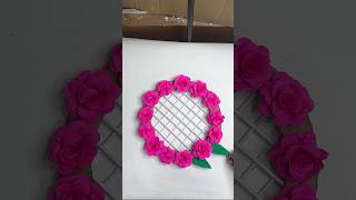 Beautiful Flower Wall Decor Craft using Paper short youtubeshort viral reel trending diycrafts [upl. by Scevour403]