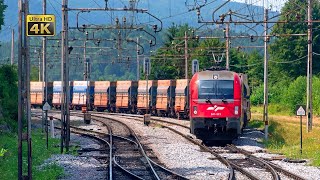 4K CABVIEW Ljubljana Zalog Marshalling Yard  Koper tovorna  Freight train ride through Slovenia [upl. by Rodenhouse]