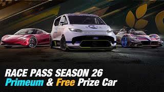 CSR2  RACE PASS SEASON 26  Premium amp Free Cars Info [upl. by Ansell]