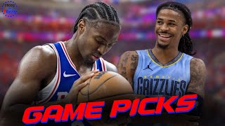 Game 5 Picks Game Picks Grizzlies 1 at 76ers 1 [upl. by Lecrad]