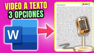 Como transcribir un video a texto en word [upl. by Kessel]