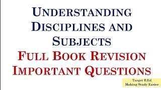 Understanding Disciplines and Subjects Full book revision [upl. by Justen]