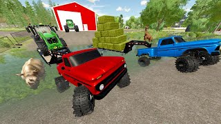 Farmers Race for a Secret Vehicle  Farming Simulator 22 [upl. by Lettie]