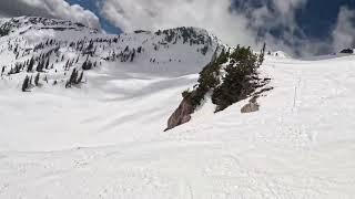 Snowbird Ski Resort Spring Skiing in mineral Basin [upl. by Thema]