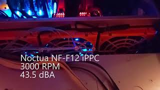 Noctua NFF12 iPPC 3000 PWM vs Noctua NFA12x25 PWM [upl. by Eillod]