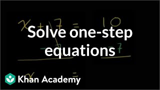 How to solve onestep equations  Linear equations  Algebra I  Khan Academy [upl. by Lundeen]