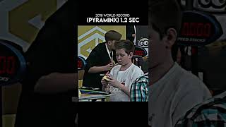 Pyraminx World Record by Tymon Kolasinski in 2018trendingrubikscubepyraminxcubetymonkolasinski [upl. by Yasnyl]