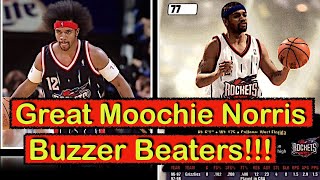 Houston ROCKETS MOOCHIE NORRIS with Crazy Buzzer Beaters [upl. by Divan]