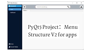 PyQt5 Programs  Menu Structure for applications V2 [upl. by Schmitz]