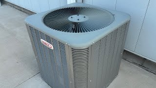 2019 Lennox Merit 14ACX 5 ton central air conditioner running on a warm Summer morning [upl. by Adnof]