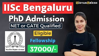 PhD Admission IISc Bengaluru  All Details [upl. by Schaper]