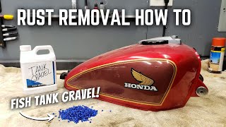 How To Remove Rust In A Fuel Tank Using Gravel [upl. by Ymmat]