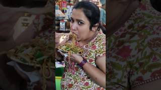 Lets eat noodles in One big bite💯❤️ youtubeshorts streetfood foodie foodie vlog [upl. by Nnairrek353]