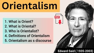 Orientalism by Edward Said  Orient  Oriental  Orientalist  Explained in Urdu amp Hindi [upl. by Gunzburg]