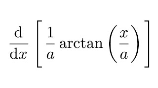 Derivative of 1aarctanxa [upl. by Aihsik]