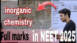 BE THE MASTER OF INORGANIC CHEMISTRYNEET 2025 neet2025strategy physicswallah motivation doctor [upl. by Goda]