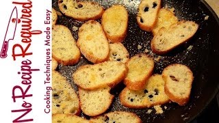 How to Make Croutons  NoRecipeRequiredcom [upl. by Lamp]