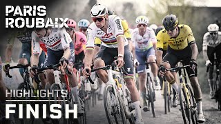 Highlights 2024 ParisRoubaix finish  4724  Cycling on NBC Sports [upl. by Annaear]