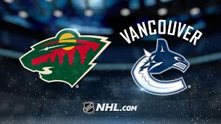 Staal Dubnyk lead Wild past Canucks 52 [upl. by Adnaluoy]