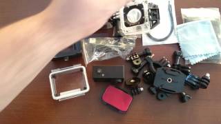 2 Kamera sportowa SJCAM SJ4000 WiFi  UNBOXING  Zawartość opakowania [upl. by Euqinomod]