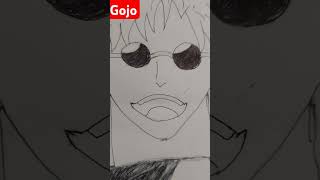 Gojo drawing 😼😼 part 1 anime animeedit gojo shorts viralshorts [upl. by Maidel62]