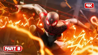 SPIDERMAN MILES MORALES Gameplay Walkthrough Part 8 FULL GAME 4K 60FPS  No Commentary [upl. by Hump]