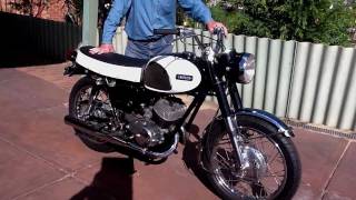 1966 YAMAHA YDS3 1ST RUN AFTER COMPLETE ENGINE REBUILD [upl. by Lynna964]