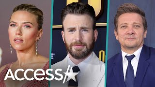 Scarlett Johansson amp Chris Evans Secretly Visited Jeremy Renner After Snowplow Accident [upl. by Tailor95]