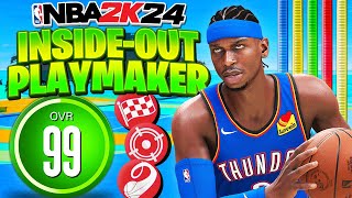 NBA 2K24 Best 66 PG Build with CONTACT DUNKS quotInsideOut Playmakerquot on 2K24 [upl. by Kurr696]