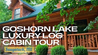 Saugatuck MI Goshorn Lake Luxury Log Cabin MiniTour [upl. by Lihkin275]