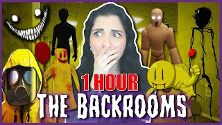 1 HOUR Of The Scariest Backrooms Levels amp Creatures [upl. by Cartan895]