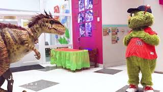 Houston Astros Mascot Orbit Meets Jurassic Extremes Razor Walking Dinosaur [upl. by Scotti]