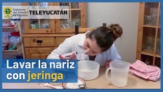 👃🏼Como limpiar la nariz de un niño y adulto con jeringa✅  TELE Yucatán [upl. by Xaviera]