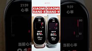 Xiaomi Smart Band 9 vs Xiaomi Mi Band 8  SideBySide Comparison Shorts [upl. by Yrallam]