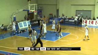 Isaiah Hartenstein  21 PTS amp 11 REB amp 3 AST vs Latvia  2015 U18 European Championship [upl. by Nimajnab683]