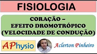 Fisiologia Cardiovascular  Coração  Efeito Dromotrópico Velocidade de Condução Elétrica [upl. by Patsis]